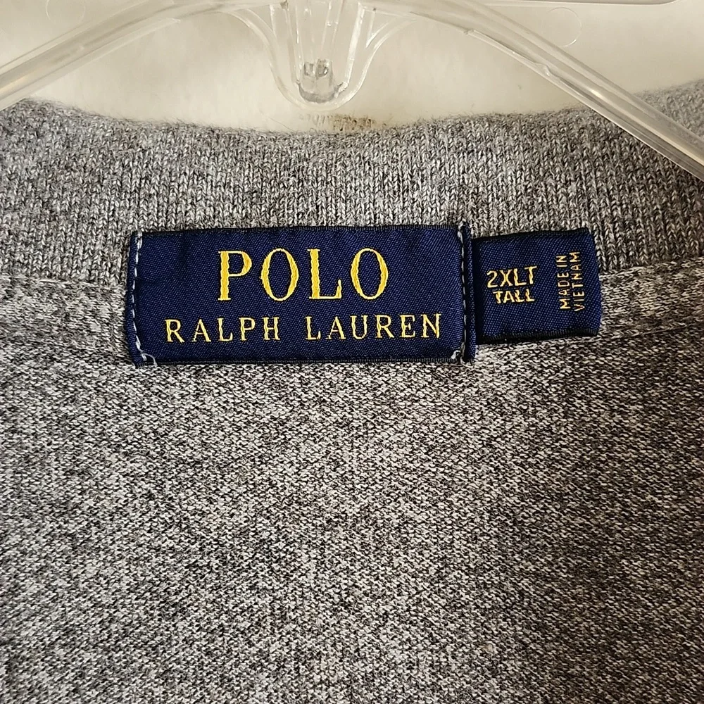Polo Ralph Lauren Gray Polo Shirt Mens 2XL Tall Classic
